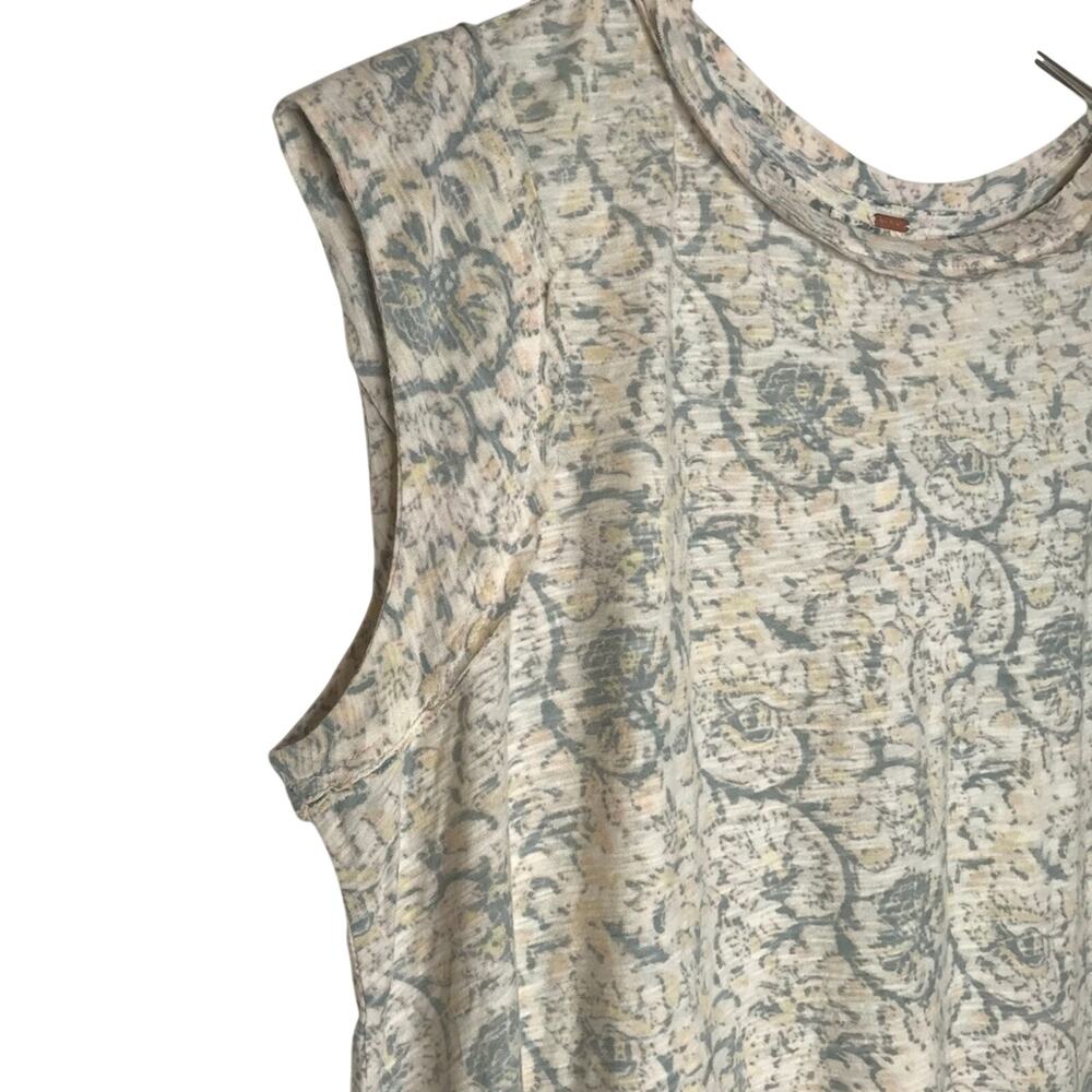 Free People High Tide Print High Low T-Shirt Top Size XS NEW - Picture 5 of 9